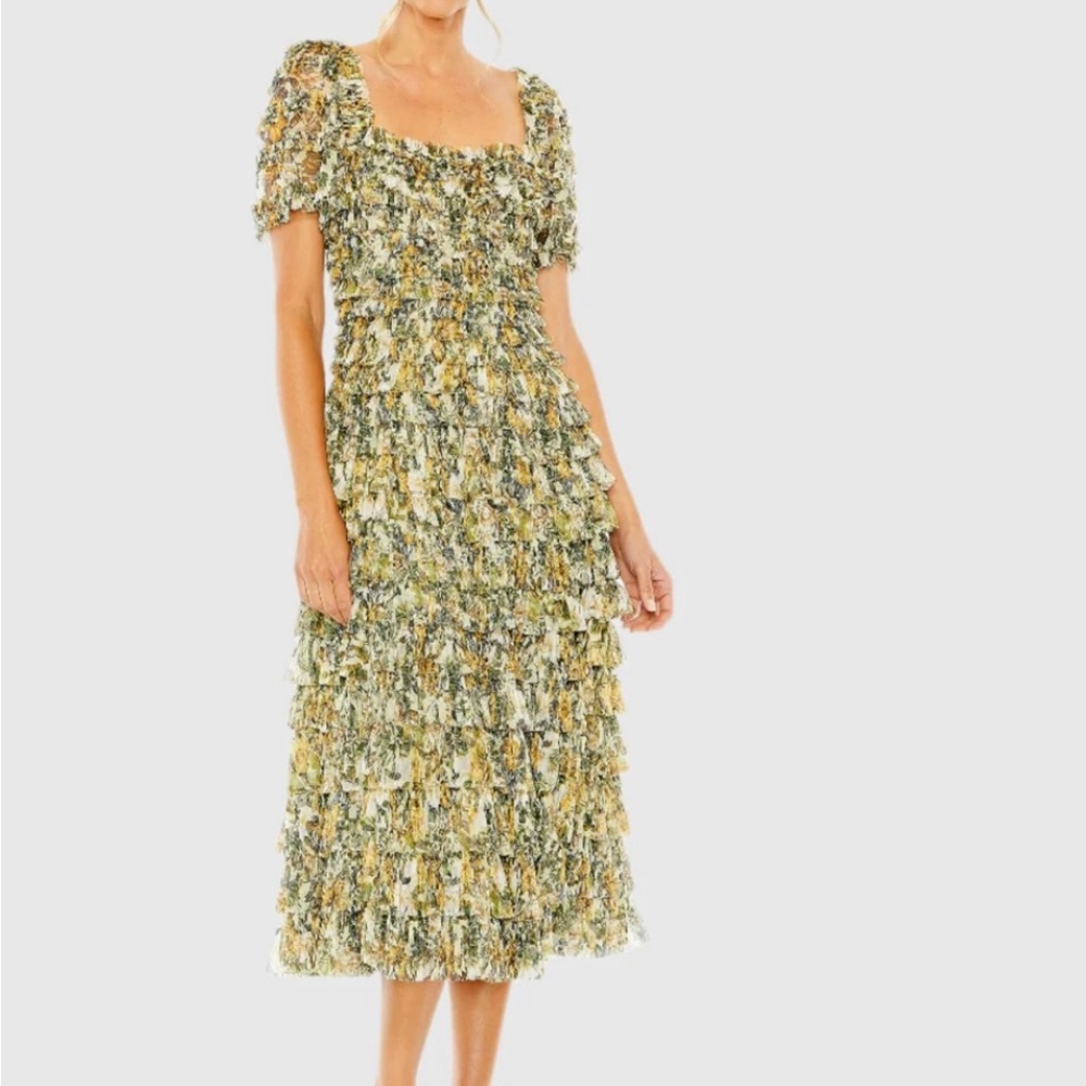 Floral Ruffle Midi Dress